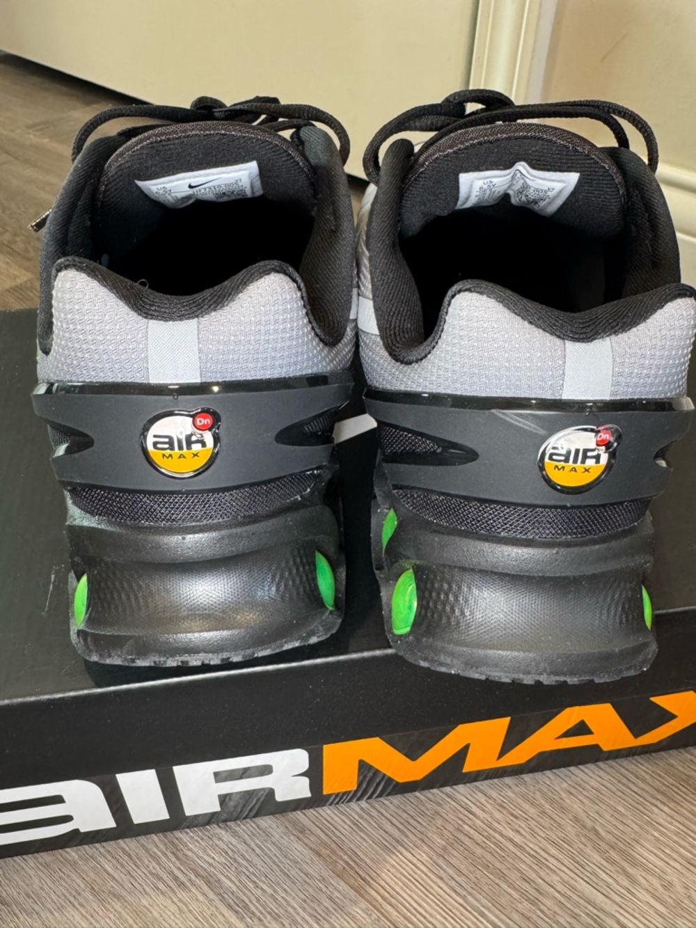 Nike Air Max DN8 Black Volt Smoke Grey Athletic Sneakers - Picture 6 of 16